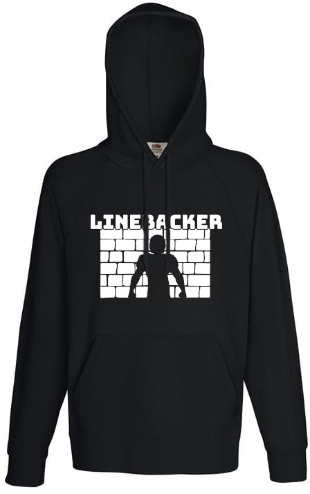 Linebacker Silhouette, Unisex Pullover Hoodie