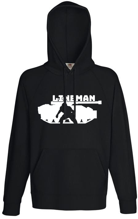 Lineman Silhouette, Unisex Pullover Hoodie