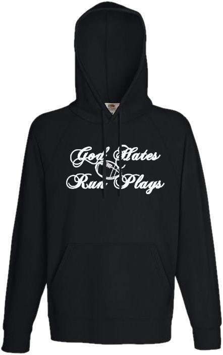 God Hates Run Plays, Unisex Pullover Hoodie